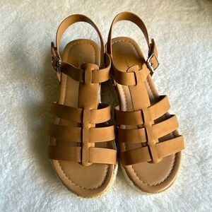 Sarah Jayne Girls Tan Trader-S Sandals New in Box - Sz 3M